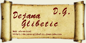 Dejana Glibetić vizit kartica